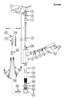 Wasserhahnteile nach Marke