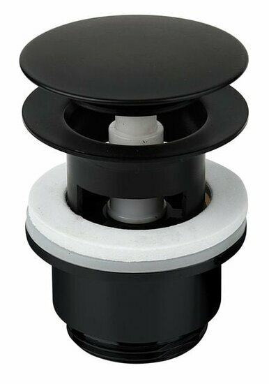 Damixa 2385061 acc wastafel klikplug mat zwart (met overloop uitsparing)