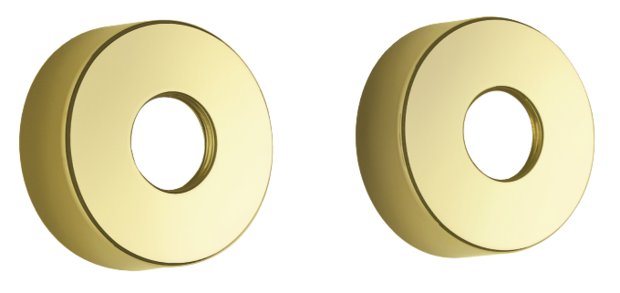 Damixa 1364377 acc rozetten 3/4&quot; (set) gepolijst messing pvd