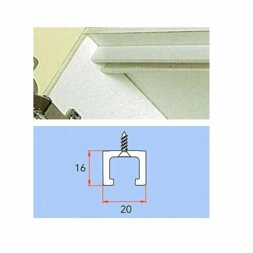Salice glijprofiel F1GFAG 1180mm grijs
