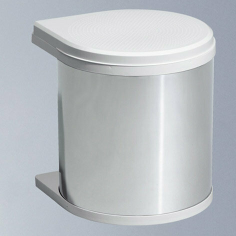 Hailo 12 liter 3512-01 afvalemmer rvs/wit