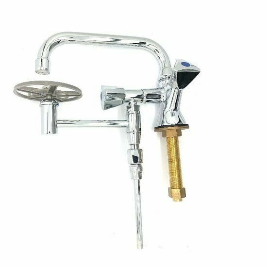 Prosteel PSB0051 tapkraan met onderspoeler en spoelkruis chroom