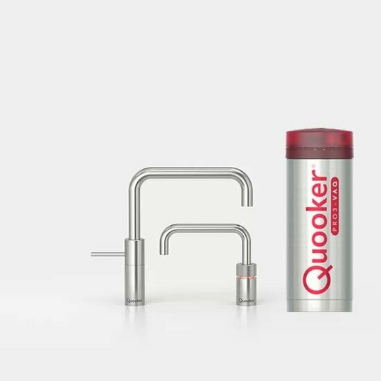 Quooker PRO3 Nordic Square Twintaps RVS 3NSRVSTT