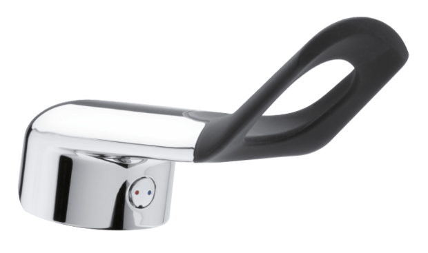 Damixa 4845174 hendel clover easy wastafel, chroom/zwart