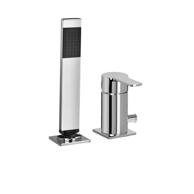 Regenbrause mit Wandanbindung FlowReduce 300 mm Messing geb&uuml;rstet (23k