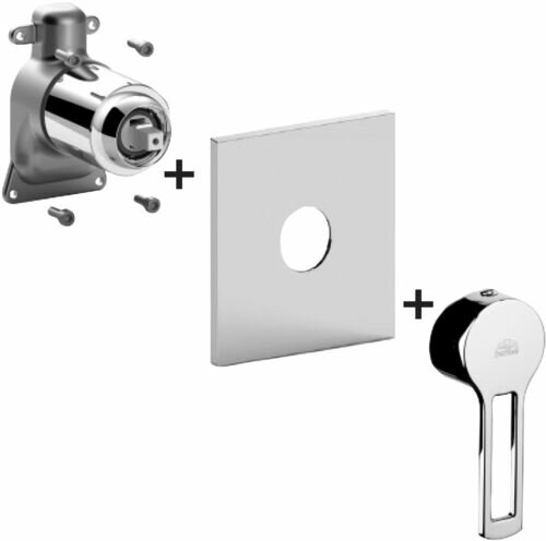 DO Regenbrause mit Wandanbindung SERIENSPEZIFISCH Chrom geb&uuml;rstet