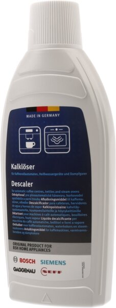 Siemens Bosch 00311968 Fl&uuml;ssigentkalker f&uuml;r Kaffeevollautomaten, Kaffeemaschinen, Wasserkocher und Dampfback&ouml;fen mit 500 ml Wasserbeh&auml;lter