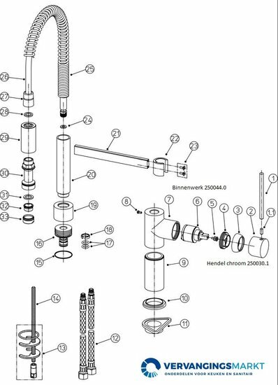 Lavanto 250016-250017 onderdelen
