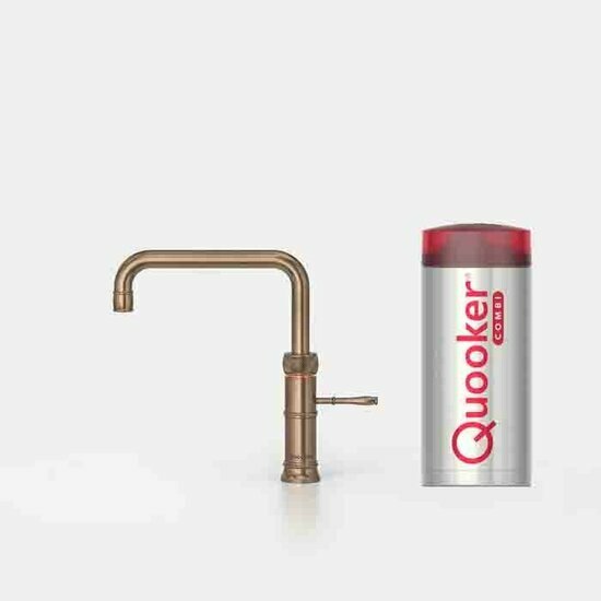 Quooker COMBI+ Classic Fusion Square Messing Patina 22+CFSPTN