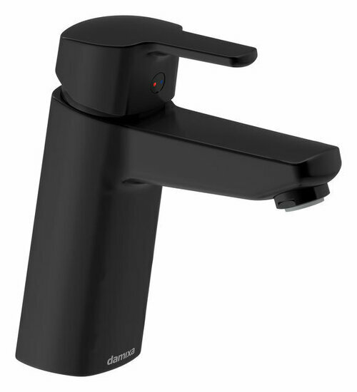 Damixa 1793061 pine wastafelkraan medium s17 rubclean, 6l/min, mat zwart