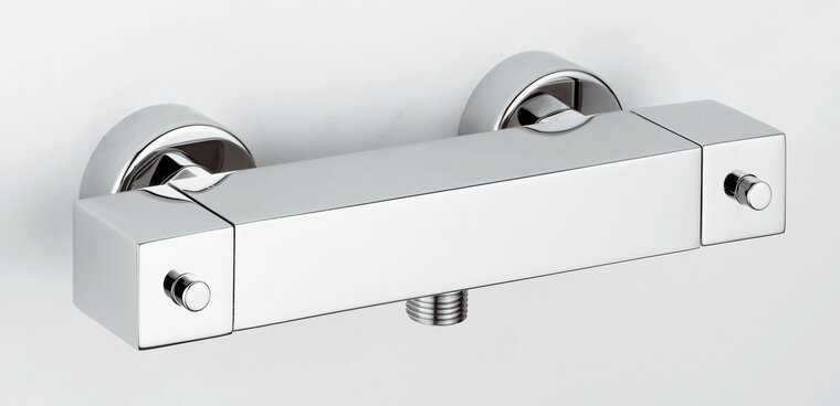 Paffoni LEQ268ST Aufputz-Brausethermostat 1/2&quot; LEVEL Stahl LEQ268