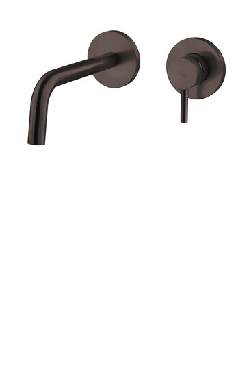 Shower Pipe mit Brausebatterie ohne Handbrause 300 mm Messing geb&uuml;rste