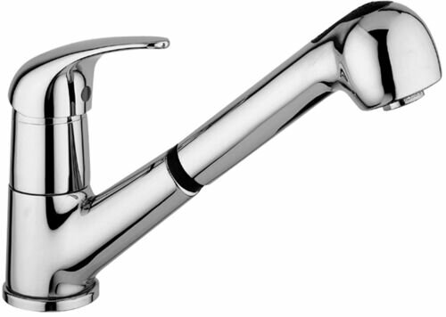 Schlauchbrausegarnitur mit integriertem Brausehalter FlowReduce Chrom