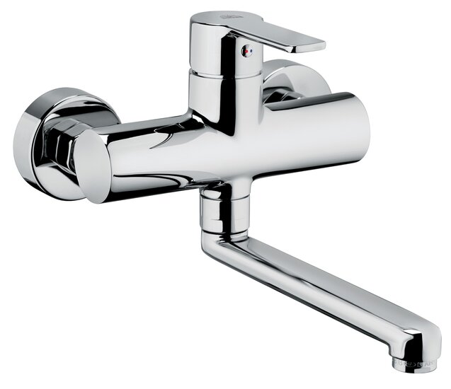 Schlauchbrausegarnitur FlowReduce Chrom geb&uuml;rstet