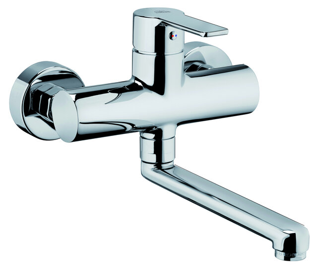 Schlauchbrausegarnitur mit Einzelrosetten FlowReduce Platin