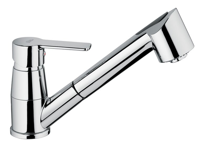 Schlauchbrausegarnitur mit Einzelrosetten FlowReduce Champagne geb&uuml;rst