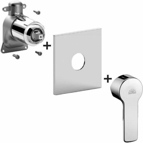 DO Schlauchbrausegarnitur mit Einzelrosetten SERIENSPEZIFISCH Dark Chr