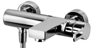 Schlauchbrausegarnitur mit Einzelrosetten FlowReduce Dark Platinum geb