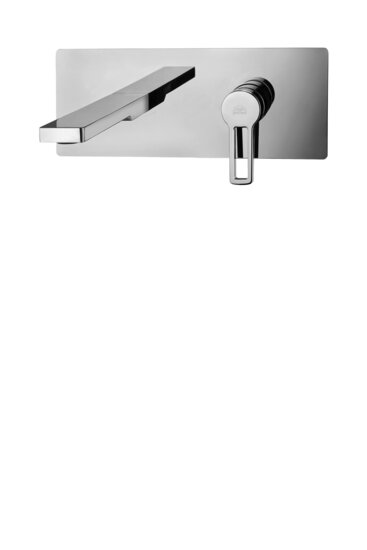 Schlauchbrausegarnitur mit Abdeckplatte FlowReduce Messing geb&uuml;rstet (