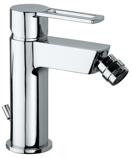 Schlauchbrausegarnitur mit Abdeckplatte FlowReduce Chrom geb&uuml;rstet