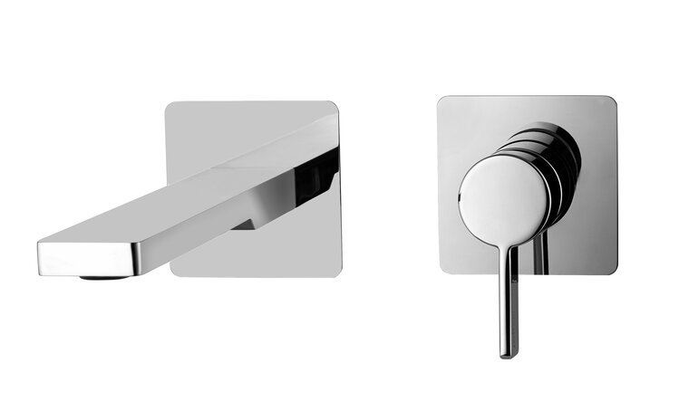 WATER TUBE Kneipp-Wandanschlussbogen mit Einzelrosette mit Schlauchhal