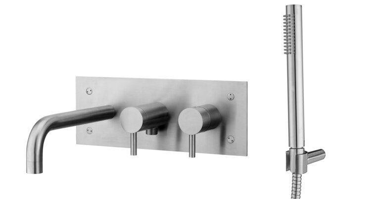 Handbrause FlowReduce Dark Platinum geb&uuml;rstet