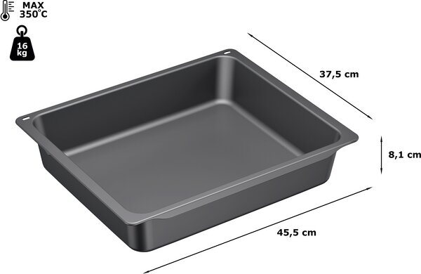 Bosch Siemens 17002736 Profipfanne backofengeeignet anthrazit emailliert